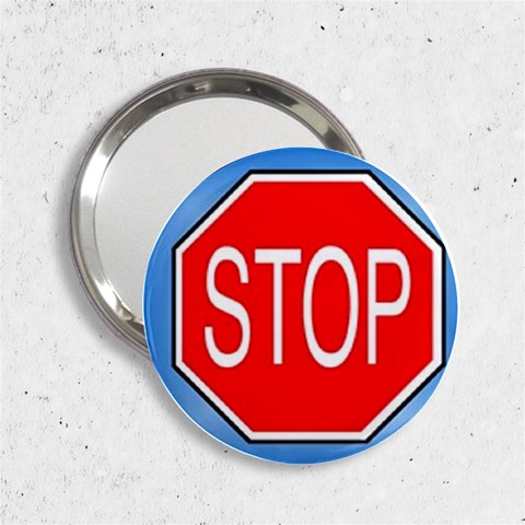 stopsign 2.25  Handbag Mirror from UrbanLoad.com Front