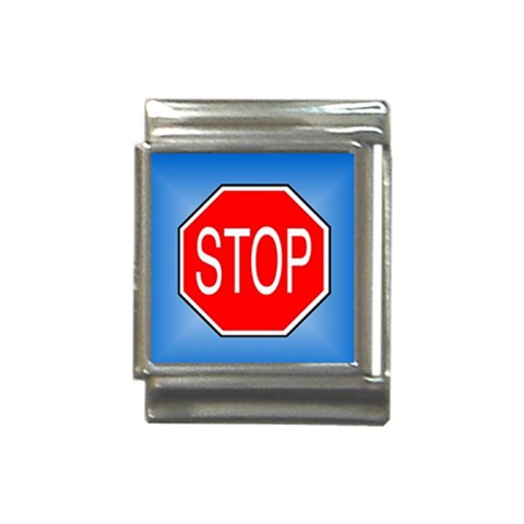 stopsign Italian Charm (13mm) from UrbanLoad.com Front