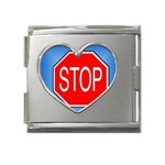 stopsign Mega Link Heart Italian Charm (18mm)