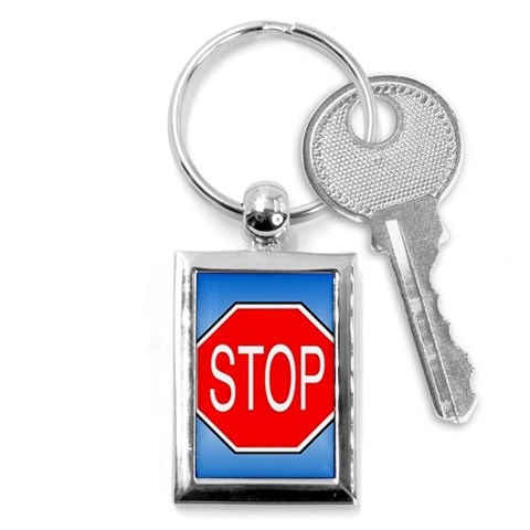 stopsign Key Chain (Rectangle) from UrbanLoad.com Front