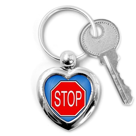 stopsign Key Chain (Heart) from UrbanLoad.com Front