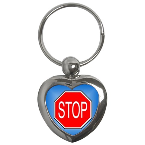 stopsign Key Chain (Heart) from UrbanLoad.com Front