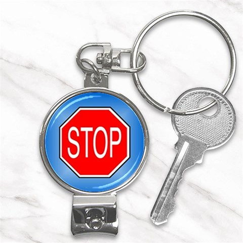 stopsign Nail Clippers Key Chain from UrbanLoad.com Front