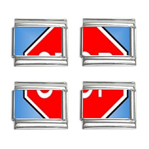 stopsign 9mm Italian Charm (4 pack) from UrbanLoad.com Front