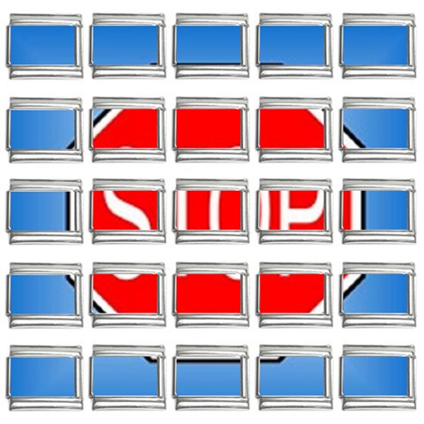 stopsign 9mm Italian Charm (25 pack) from UrbanLoad.com Front