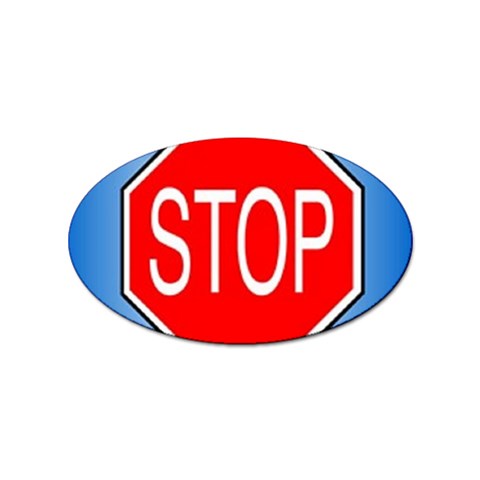stopsign Sticker (Oval) from UrbanLoad.com Front
