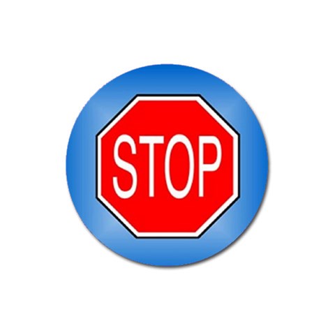 stopsign Magnet 3  (Round) from UrbanLoad.com Front
