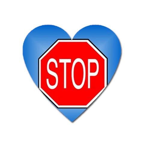 stopsign Magnet (Heart) from UrbanLoad.com Front