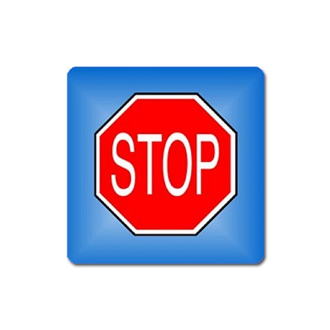 stopsign Magnet (Square) from UrbanLoad.com Front