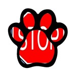 stopsign Magnet (Paw Print)