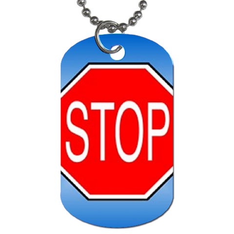 stopsign Dog Tag (One Side) from UrbanLoad.com Front