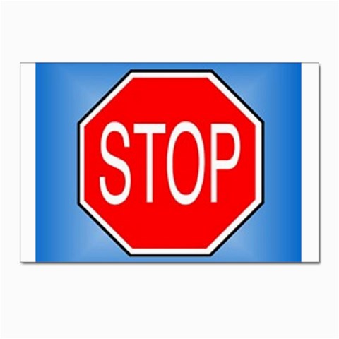 stopsign Postcard 4 x 6  (Pkg of 10) from UrbanLoad.com Front
