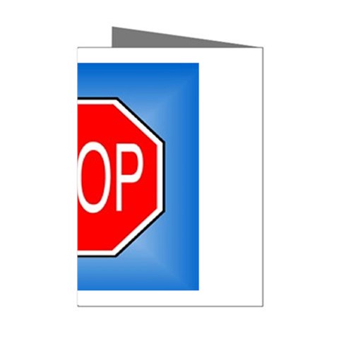 stopsign Mini Greeting Cards (Pkg of 8) from UrbanLoad.com Left