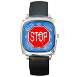 stopsign Square Metal Watch