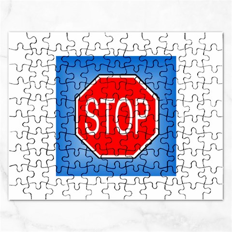 stopsign Jigsaw Puzzle (Rectangular) from UrbanLoad.com Front