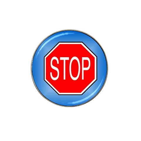 stopsign Hat Clip Ball Marker from UrbanLoad.com Front