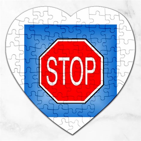 stopsign Jigsaw Puzzle (Heart) from UrbanLoad.com Front