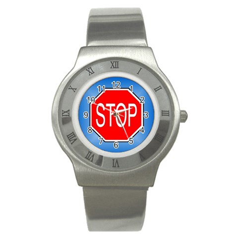 stopsign Stainless Steel Watch from UrbanLoad.com Front