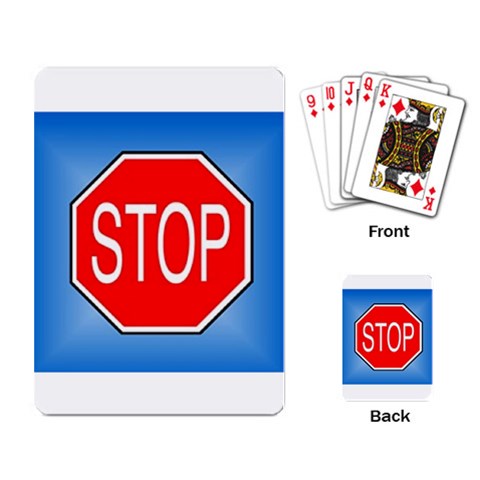 stopsign Playing Cards Single Design from UrbanLoad.com Back