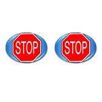 stopsign Cufflinks (Oval)