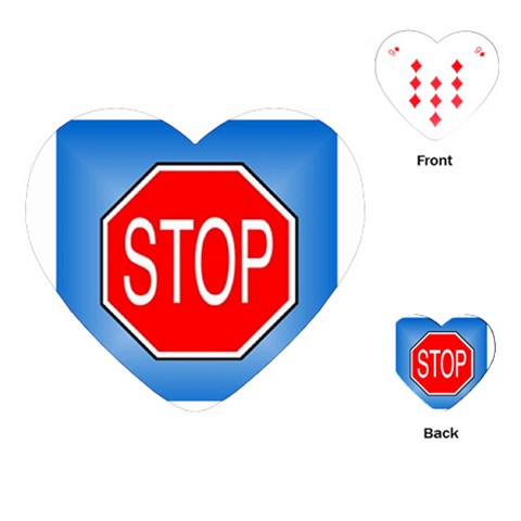 stopsign Playing Cards (Heart) from UrbanLoad.com Front