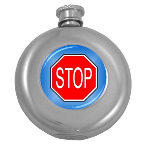 stopsign Hip Flask (5 oz) from UrbanLoad.com Front