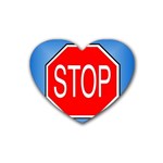 stopsign Rubber Coaster (Heart)