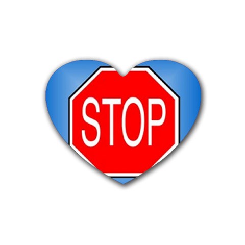 stopsign Heart Coaster (4 pack) from UrbanLoad.com Front