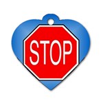 stopsign Dog Tag Heart (One Side)