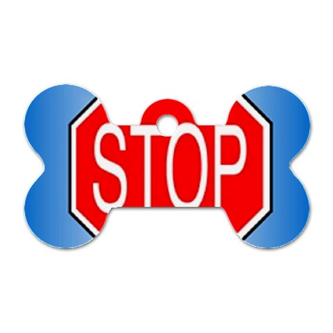 stopsign Dog Tag Bone (One Side) from UrbanLoad.com Front
