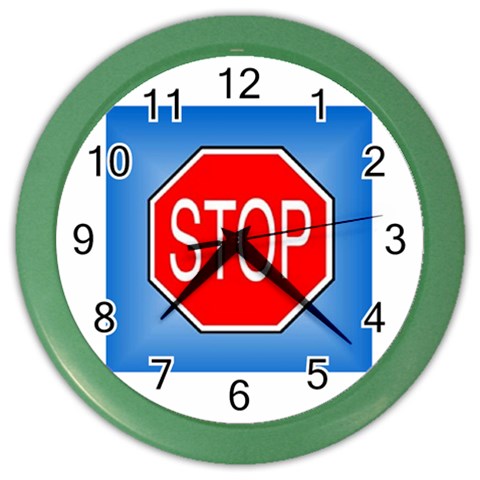 stopsign Color Wall Clock from UrbanLoad.com Front
