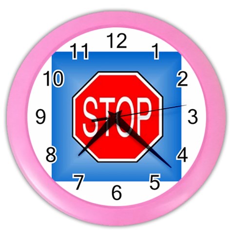 stopsign Color Wall Clock from UrbanLoad.com Front