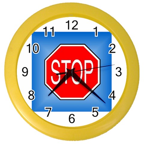 stopsign Color Wall Clock from UrbanLoad.com Front