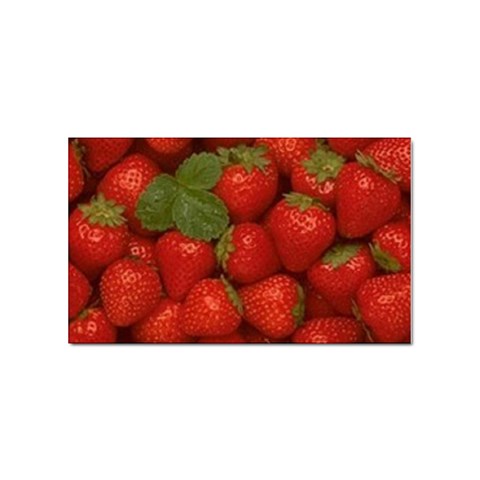 strawberries Sticker Rectangular (100 pack) from UrbanLoad.com Front