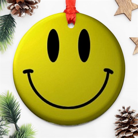 smiley face Ornament (Round) from UrbanLoad.com Front