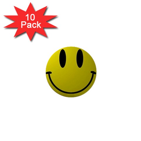 smiley face 1  Mini Button (10 pack)  from UrbanLoad.com Front