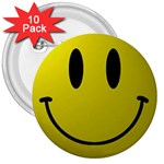 smiley face 3  Button (10 pack)