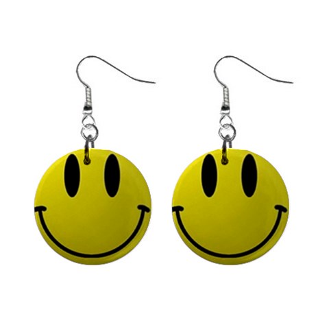 smiley face 1  Button Earrings from UrbanLoad.com Front