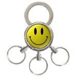 smiley face 3-Ring Key Chain