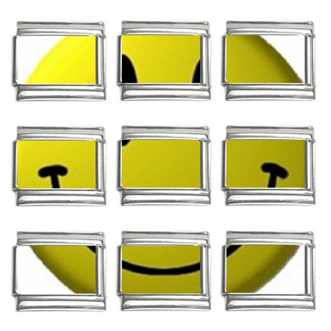 smiley face 9mm Italian Charm (9 pack) from UrbanLoad.com Front