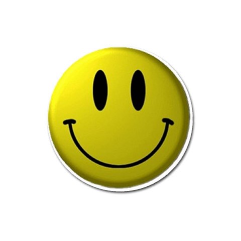 smiley face Magnet 3  (Round) from UrbanLoad.com Front