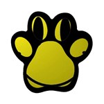 smiley face Magnet (Paw Print)