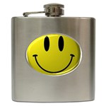 smiley face Hip Flask (6 oz)