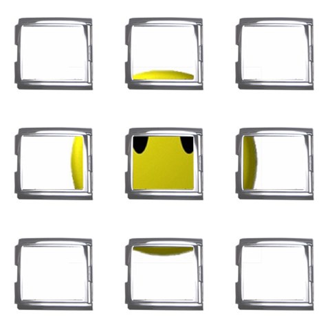 smiley face Mega Link Italian Charm (9 pack) from UrbanLoad.com Front
