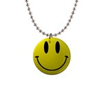 smiley face 1  Button Necklace