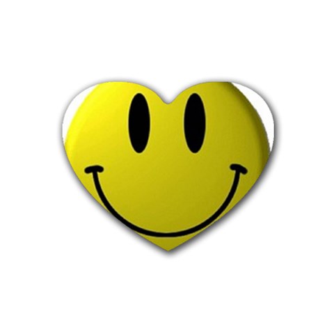 smiley face Rubber Coaster (Heart) from UrbanLoad.com Front