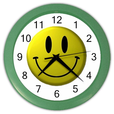 smiley face Color Wall Clock from UrbanLoad.com Front