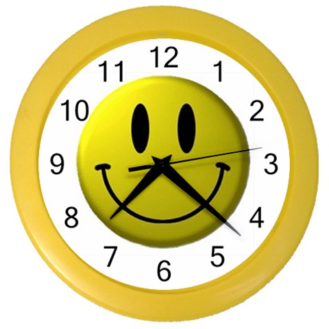 smiley face Color Wall Clock from UrbanLoad.com Front