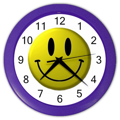 smiley face Color Wall Clock from UrbanLoad.com Front