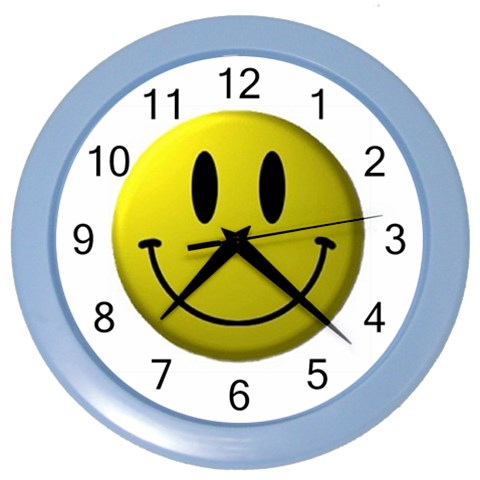 smiley face Color Wall Clock from UrbanLoad.com Front